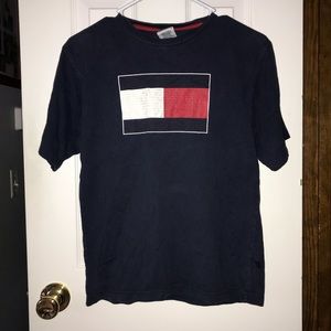 vintage Tommy Hilfiger navy blue logo tee